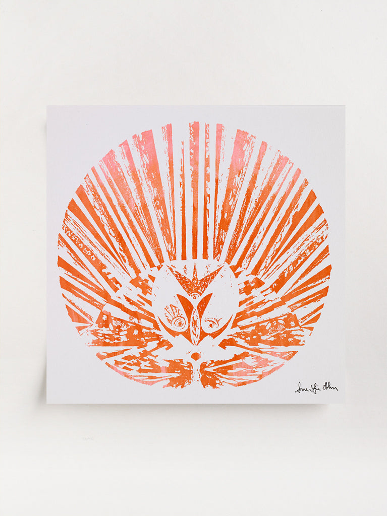 Orange/koral hedgehog