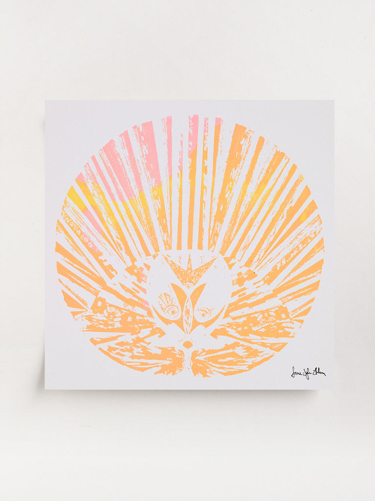 Koral/yellow/beige hedgehog